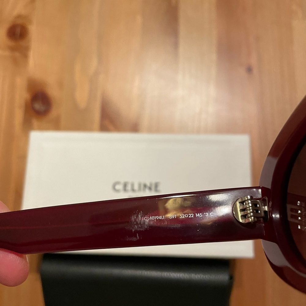 Celine Triomphe Oval Acetate Sunglasses - Picture 11 of 16